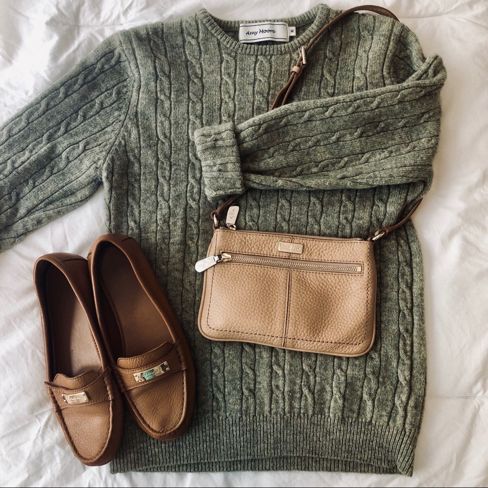 Lambswool Heather Green Sweater
